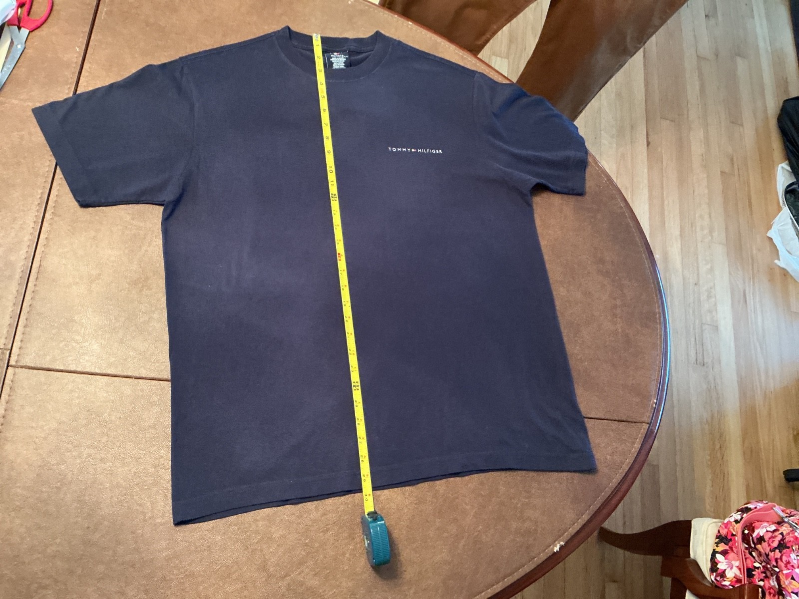 NWT Tommy Hilfiger blue mens t-shirt Size Large, 100% cotton, machine washable.