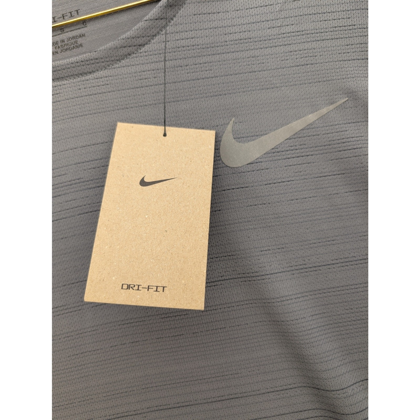 NWT Nike Dri-FIT 1.0 Grey Miler Running T Shirt in Grey size Large
