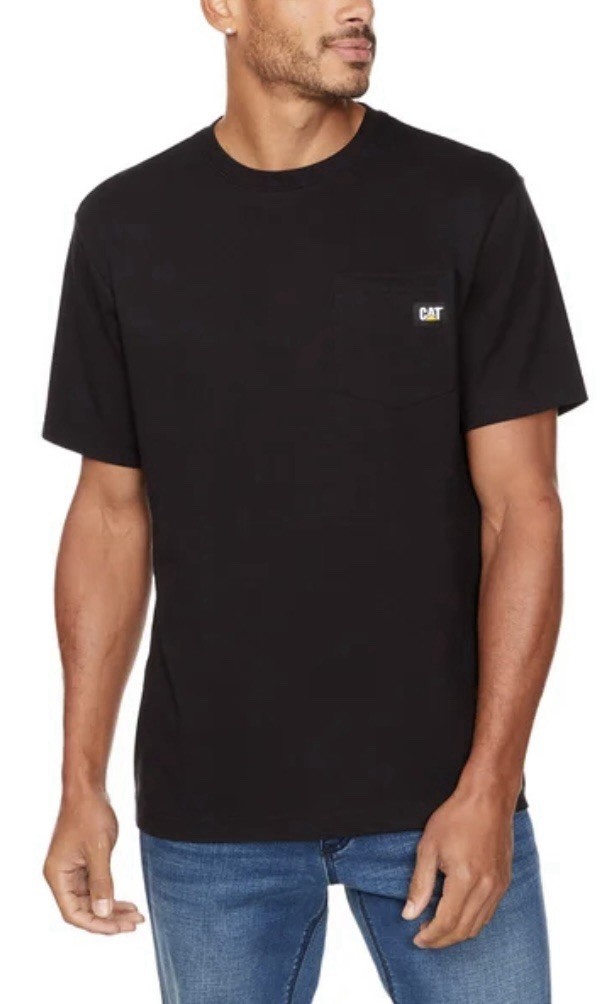CAT Men’s Pocket Tee Lot of 3 Black, Green & Gray Pick Your Size NWT