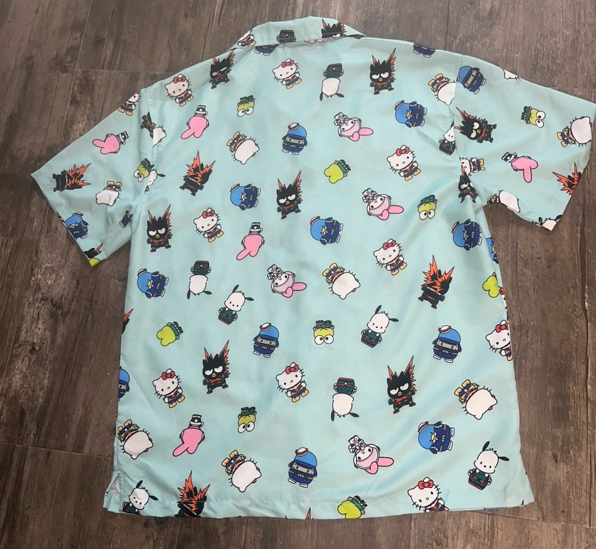 My Hero Academia x Sanrio Hello Kitty & Friends Collab Button Shirt Size Medium