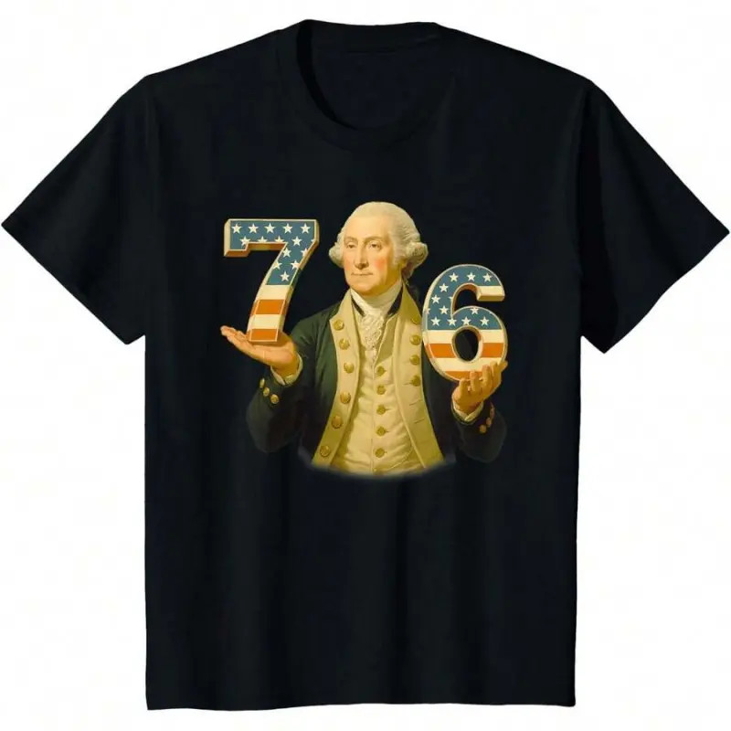 Funny Vintage Reverse 67 Meme 76 George Washington USA T-Shirt