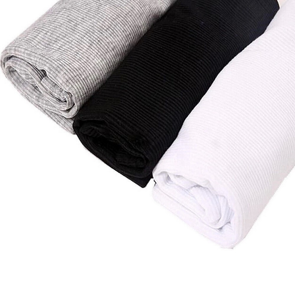 1 3 Packs Black Men 100% Cotton Ribbed Tank Top A-Shirt Wife Beater Undershirts