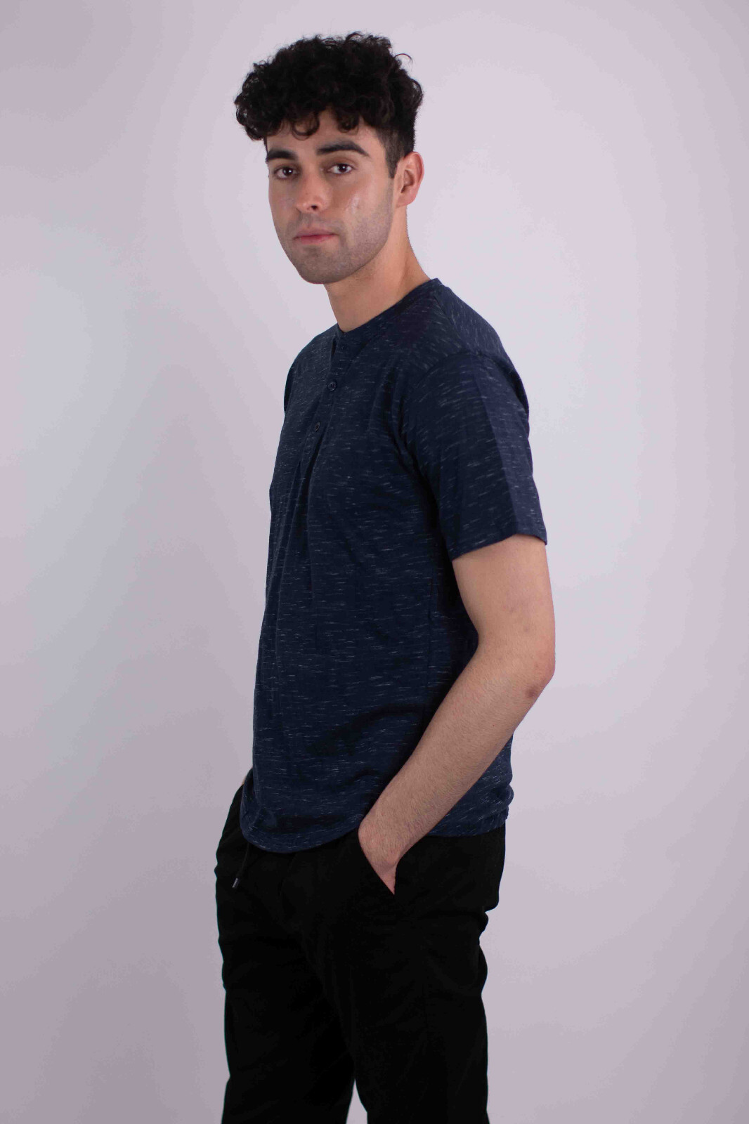 Men’s Short Sleeves Henley T-shirt