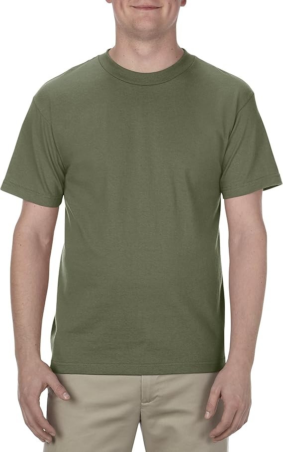 Men’s T-shirt With Rib-Knit Crewneck and Quarter Length Sleeve Large New
