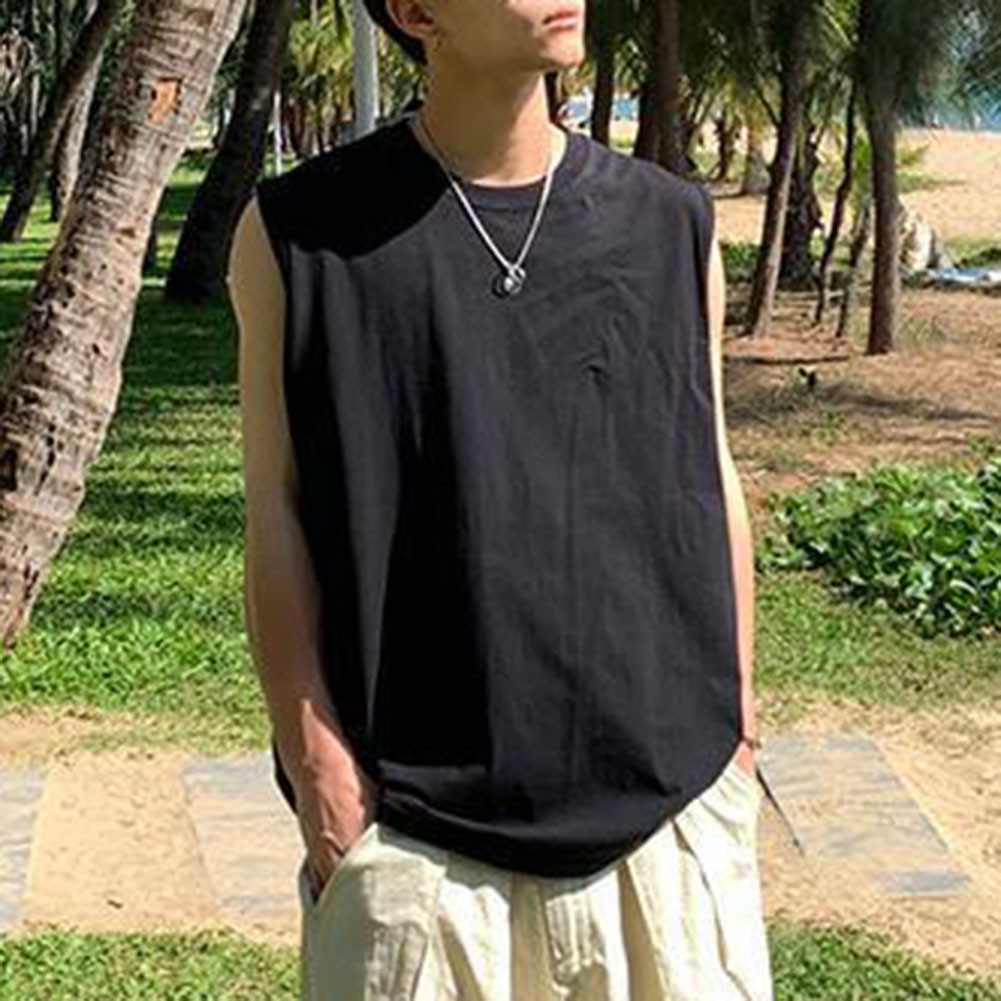 Men’s Vest Casual Daily Holiday O Neck Regular Slight Stretch Vacation