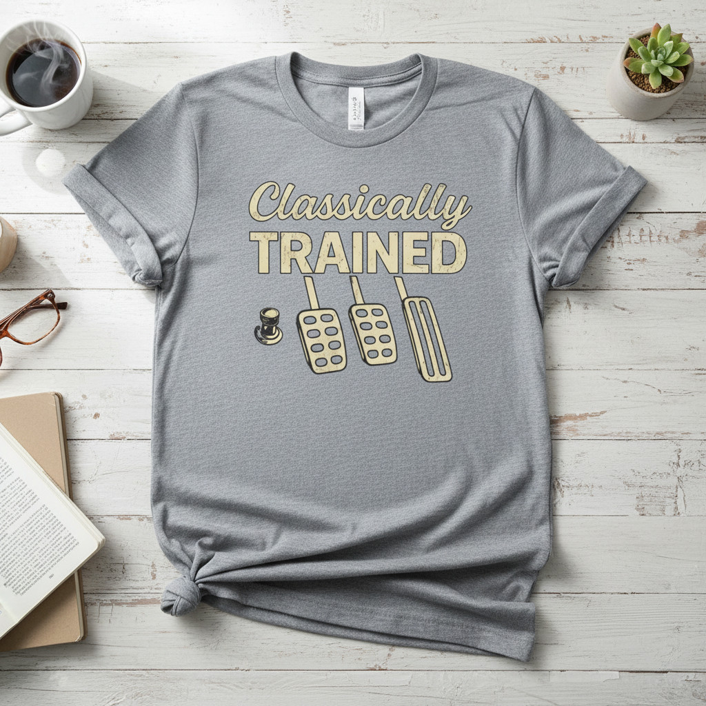 Classically Trained T-Shirt, Dimmer Manual Car Pedals Driving Shirt TA79