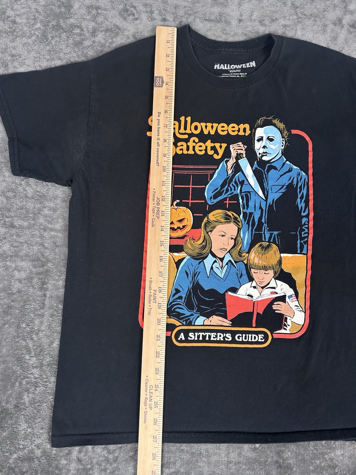 Halloween Safety A Sitter’s Guide Michael Myers T-Shirt Large Black