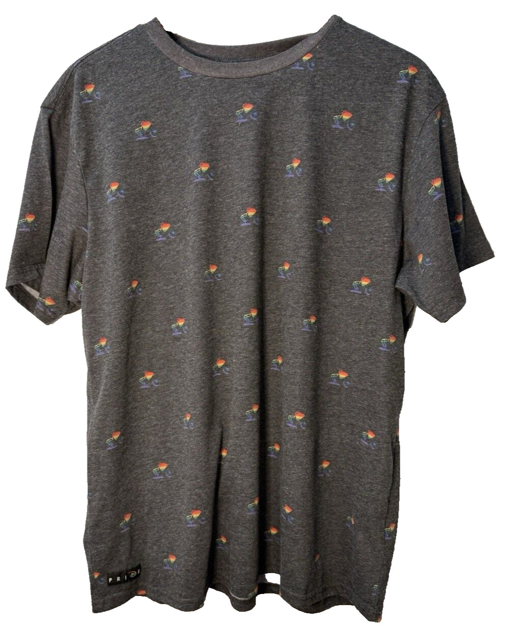 Disney Pixar Pride Collection Gray Cotton Poly Short-Sleeve Rainbow Lamp Mens L