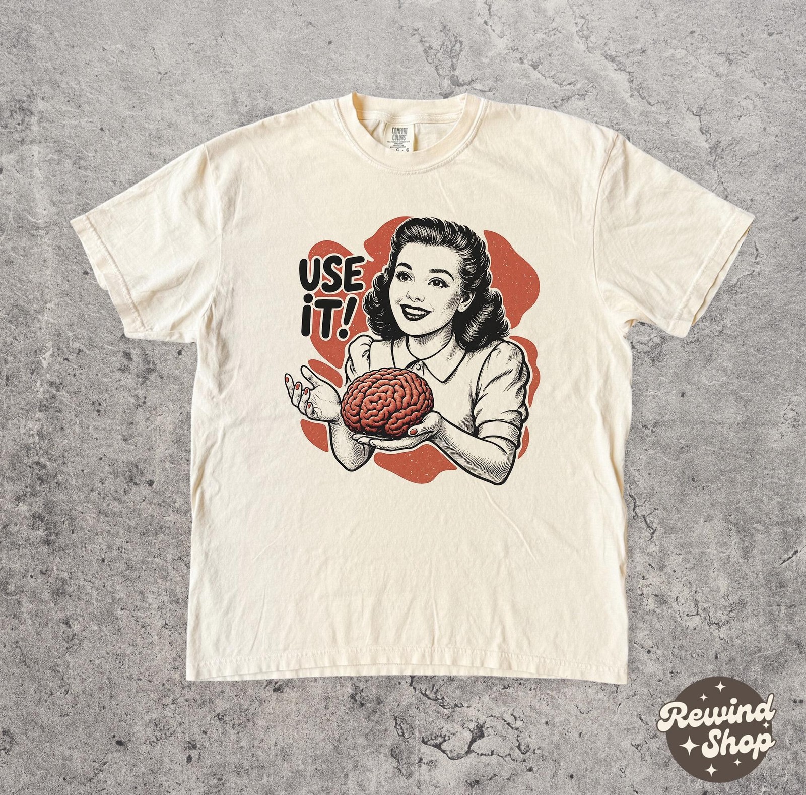 Retro Sarcastic Tshirt Use It Brain Vintage Shirt Funny Comfort Colors Vintage