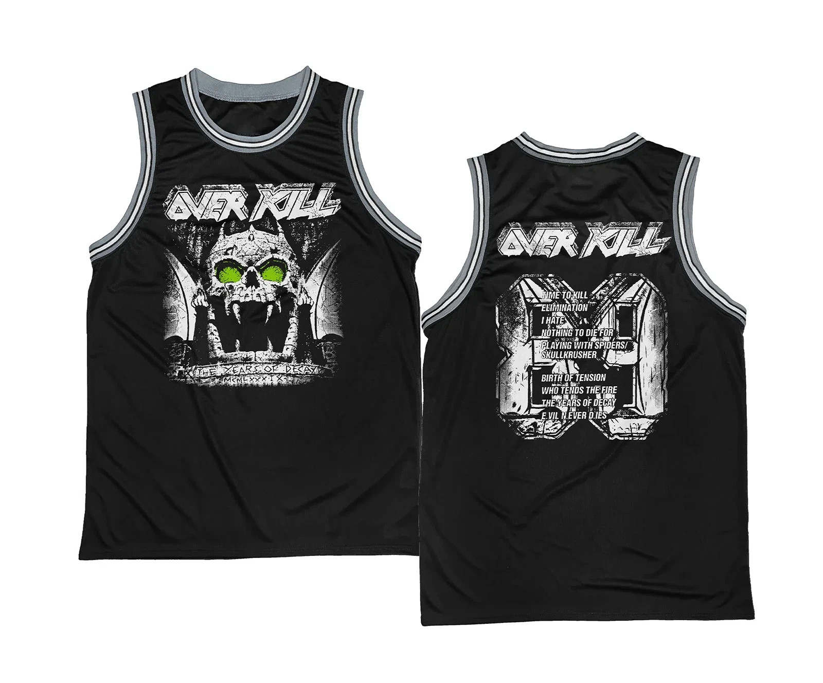 The Years Of Decay Overkill Basketball Jersey 3D AOP Unisex S-6XL