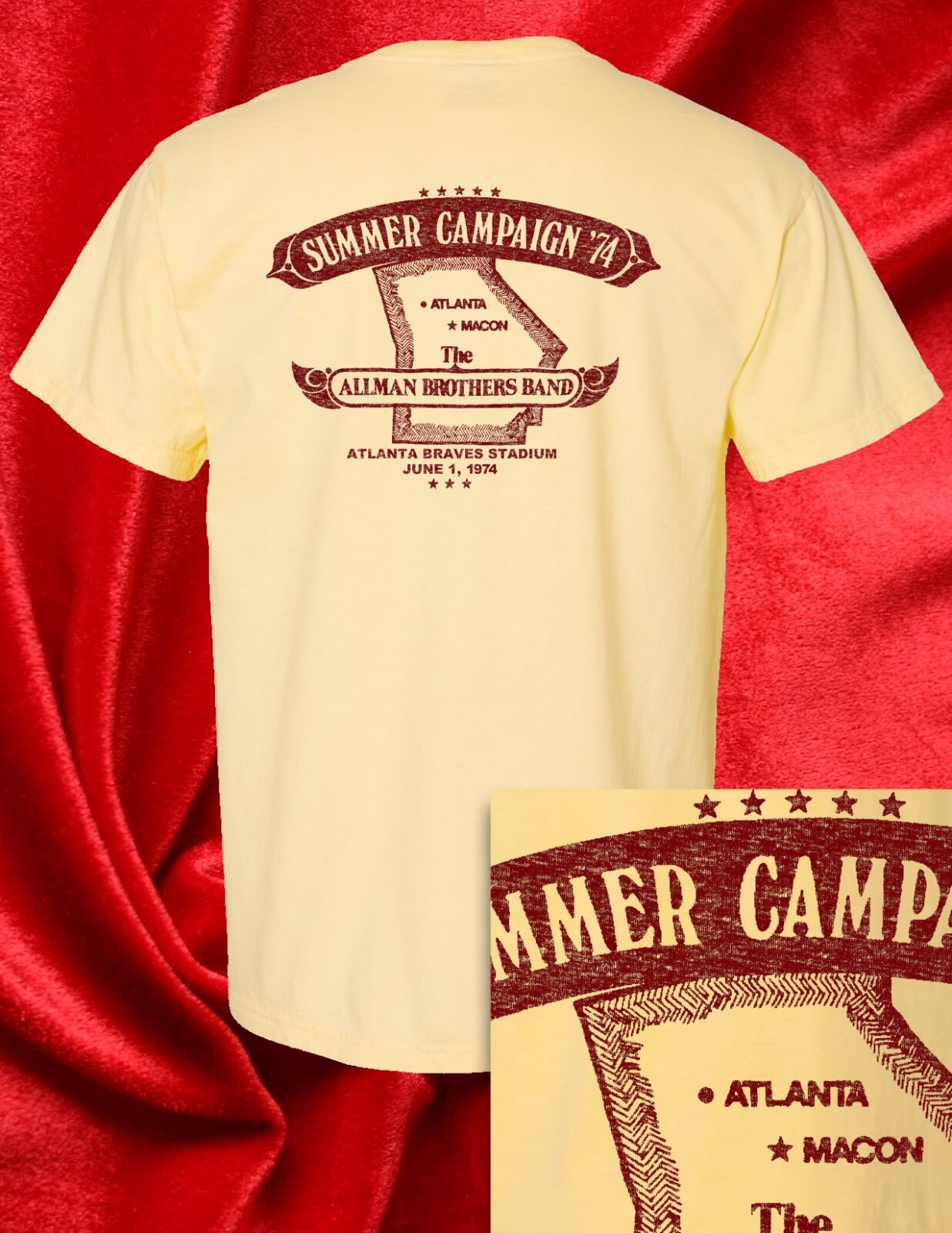 Concerts West 1974 Promo t-shirt FREE S&H to USA Southern Rock