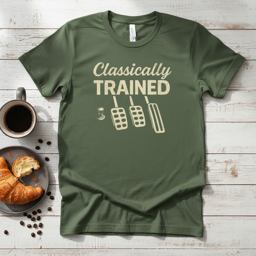 Classically Trained T-Shirt, Dimmer Manual Car Pedals Driving Shirt TA79