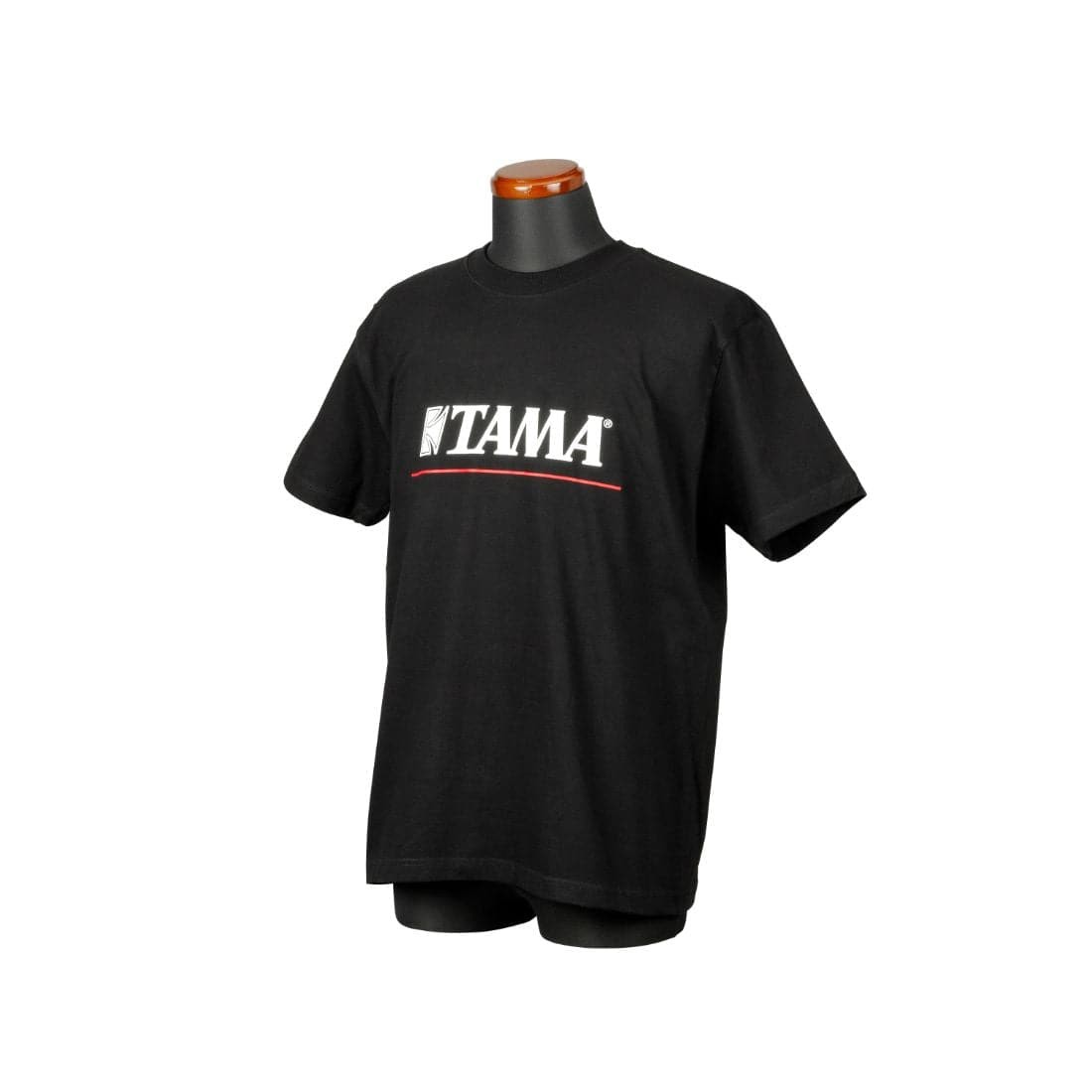 Tama Logo T-Shirt Black w/Red Line Small