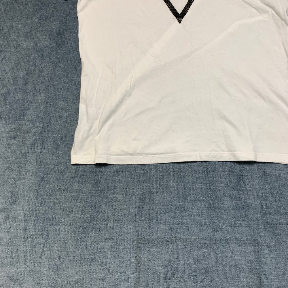 Guess T Shirt Mens Large White Graphic Spell Out Logo Crew Neck Short Sleeve