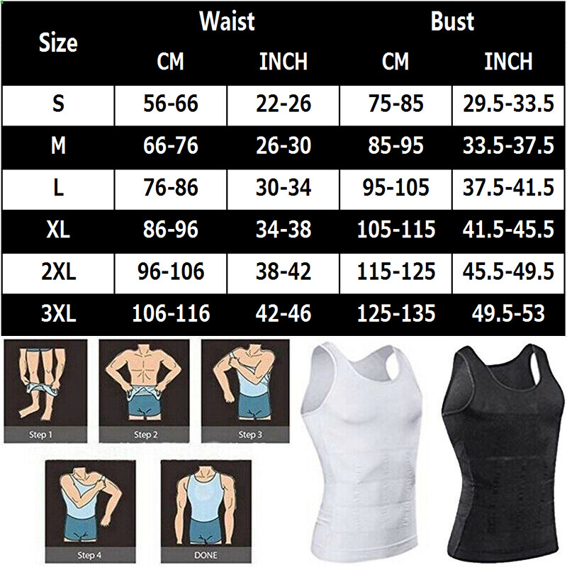 Fajas Para Hombres Faja Reductora De Hombre Men Body Shapers Abdomen Control Tee