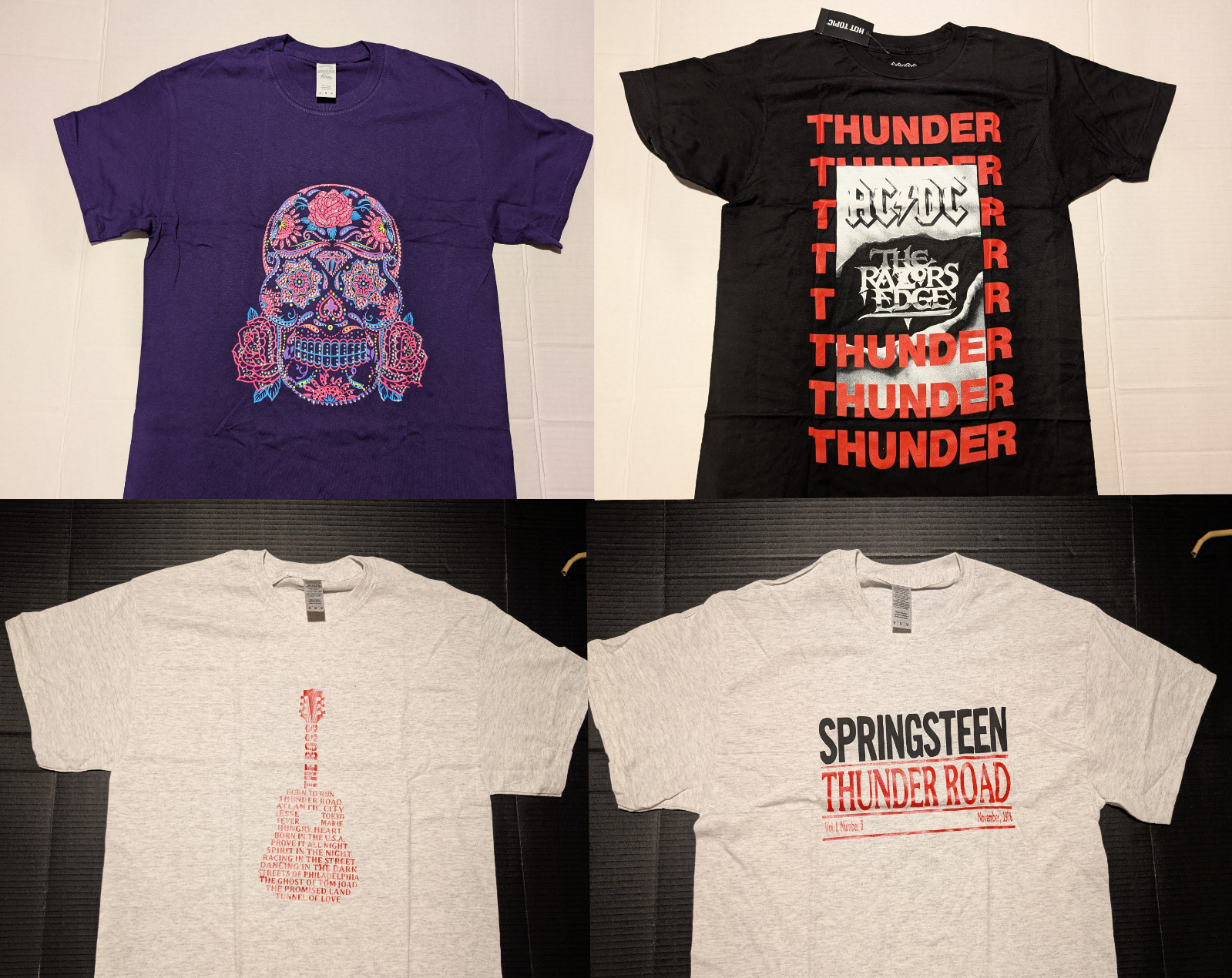 4 Brand New Unisex Custom Graphic Tees Size M