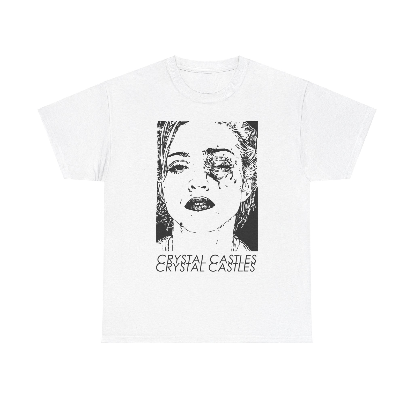 Cystal Castles Black Eye T-Shirts Tees Album Tour Merch – All Colors and Sizes