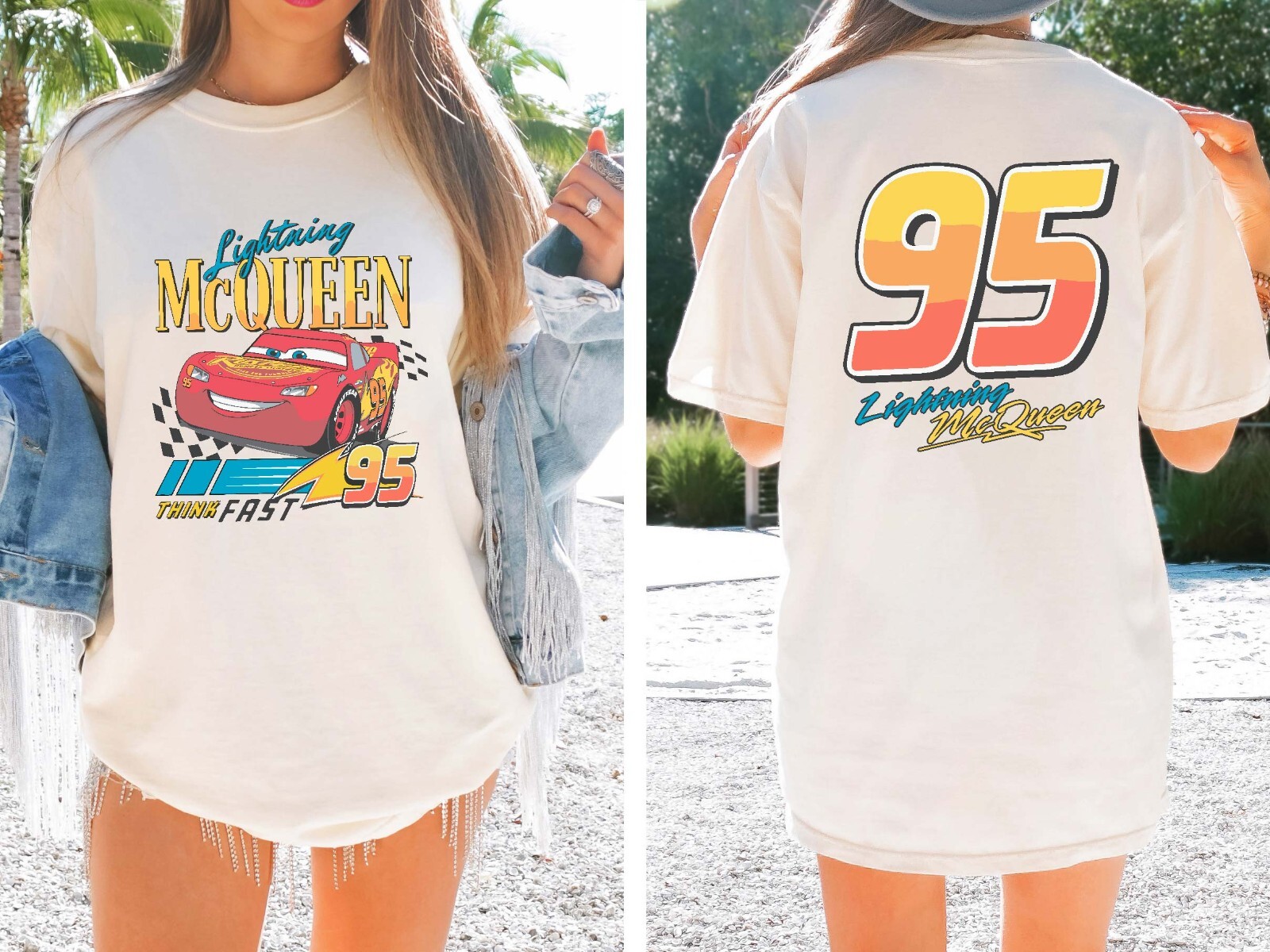 Vintage Lightning Mcqueen Comfort Colors Shirt, Kids Disney Shirt, Disney Cars