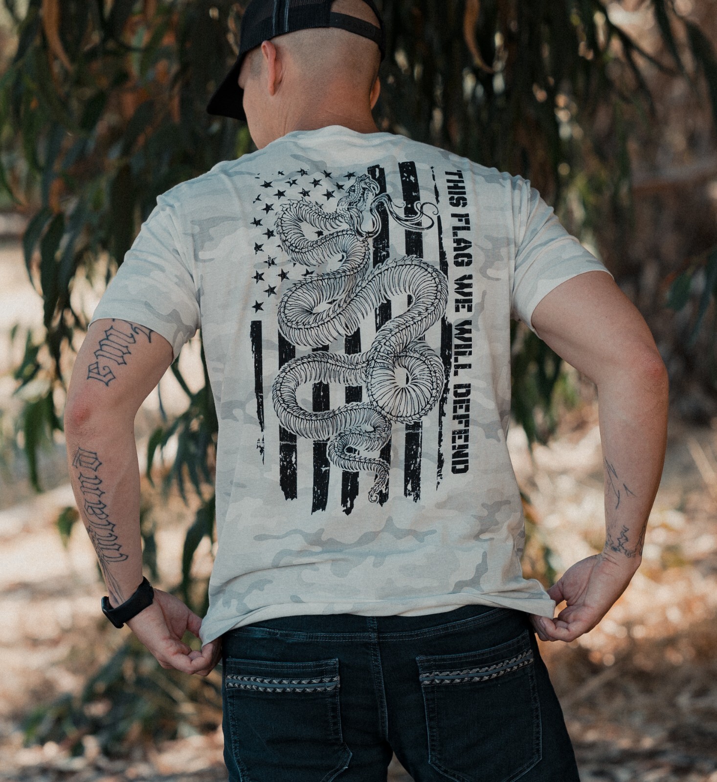 HOWITZER Men’s T-Shirt DEFEND FLAG Military Grunt White S M L XL 2XL 3XL 4XL