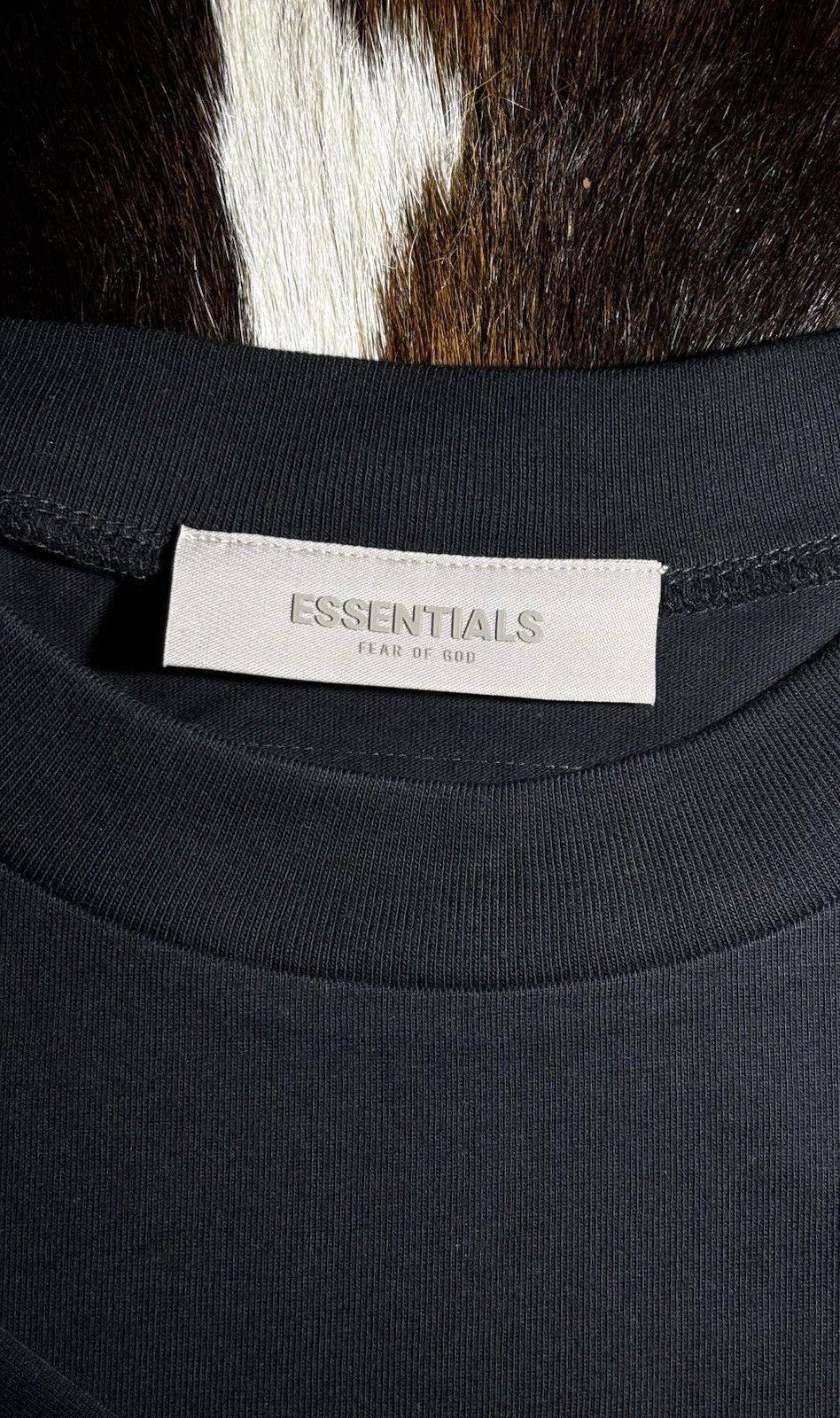 Essentials Fear of God Men’s Black Logo Short Sleeve Crew Neck T-Shirt L NWT