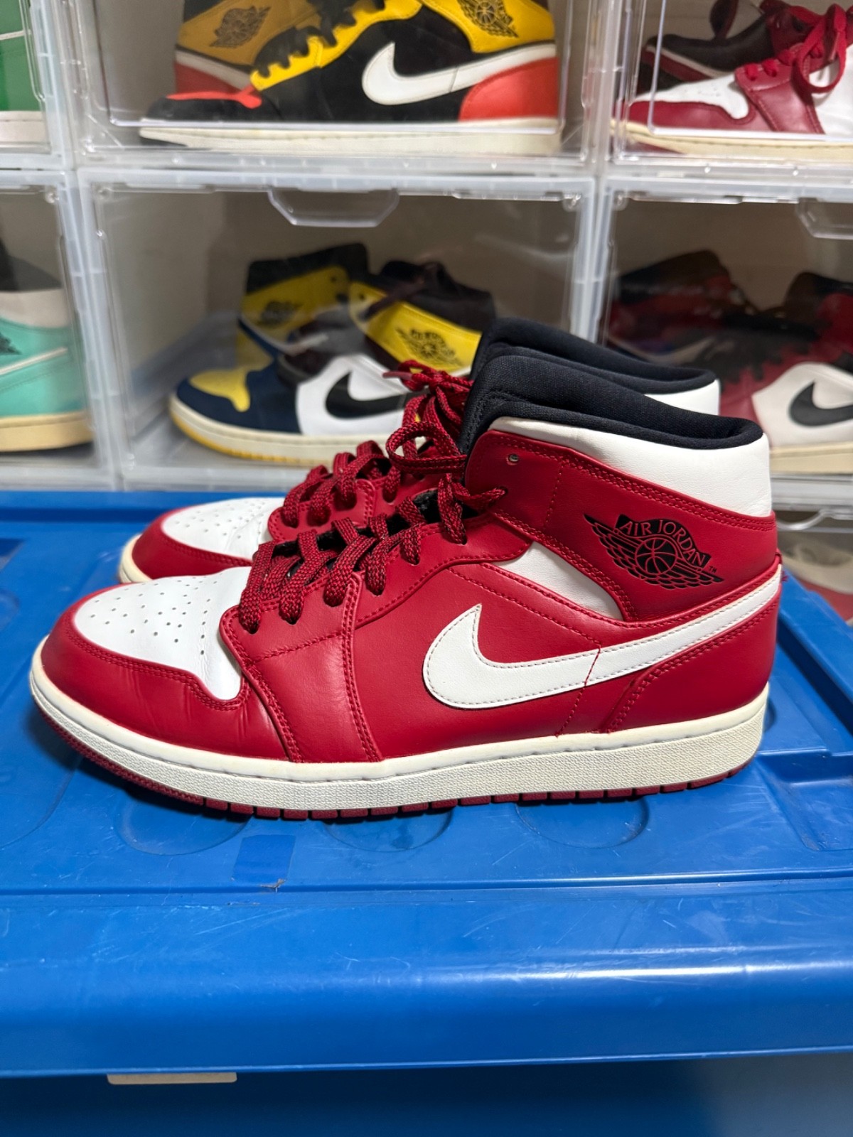 Nike Air Jordan 1 Mid Gym Red White Black 554724-605 Men’s Size US 10 EU 44