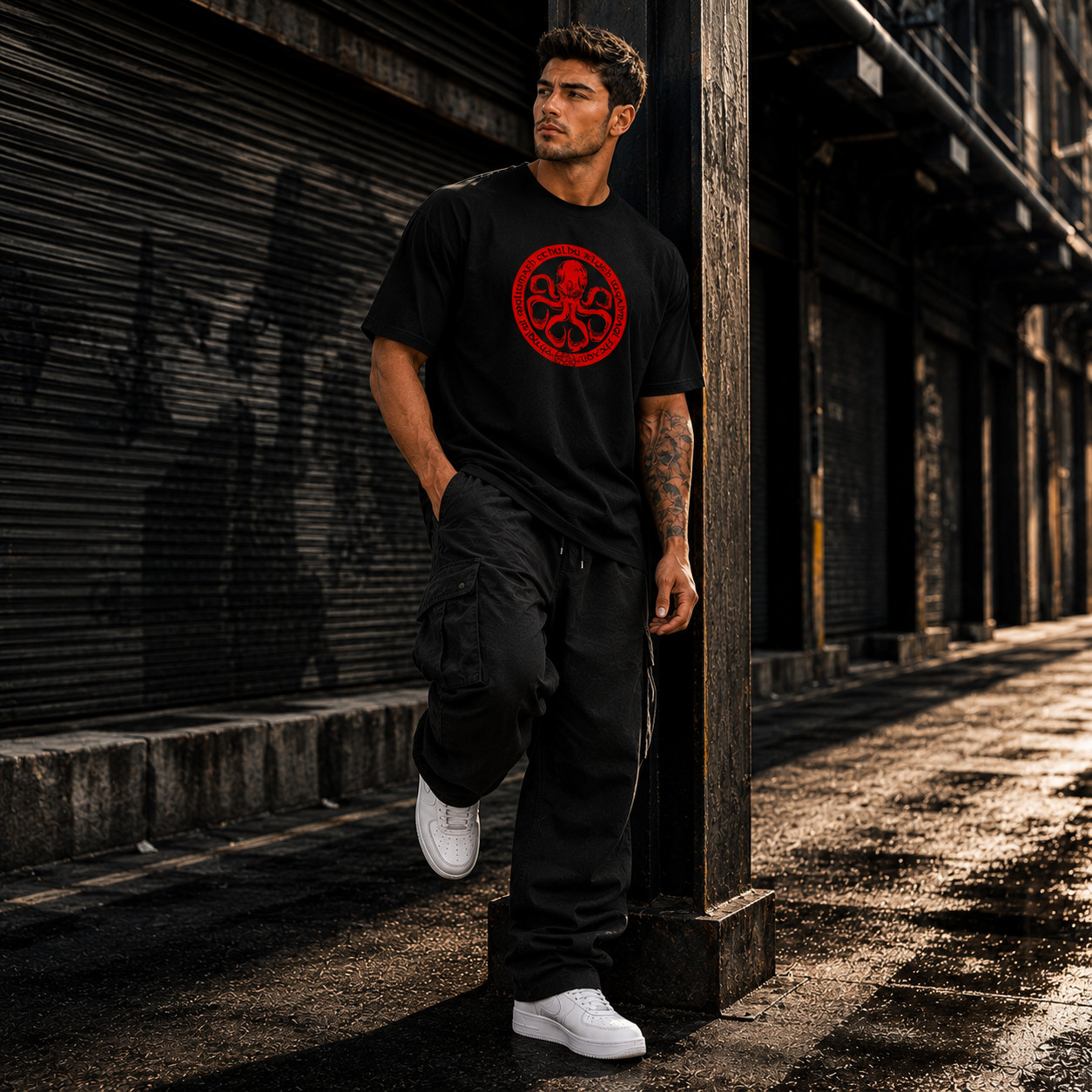 Hydra Comic Movie Fan Oversized Fit Cotton Graphic T-Shirt Unisex Tee Streetwear