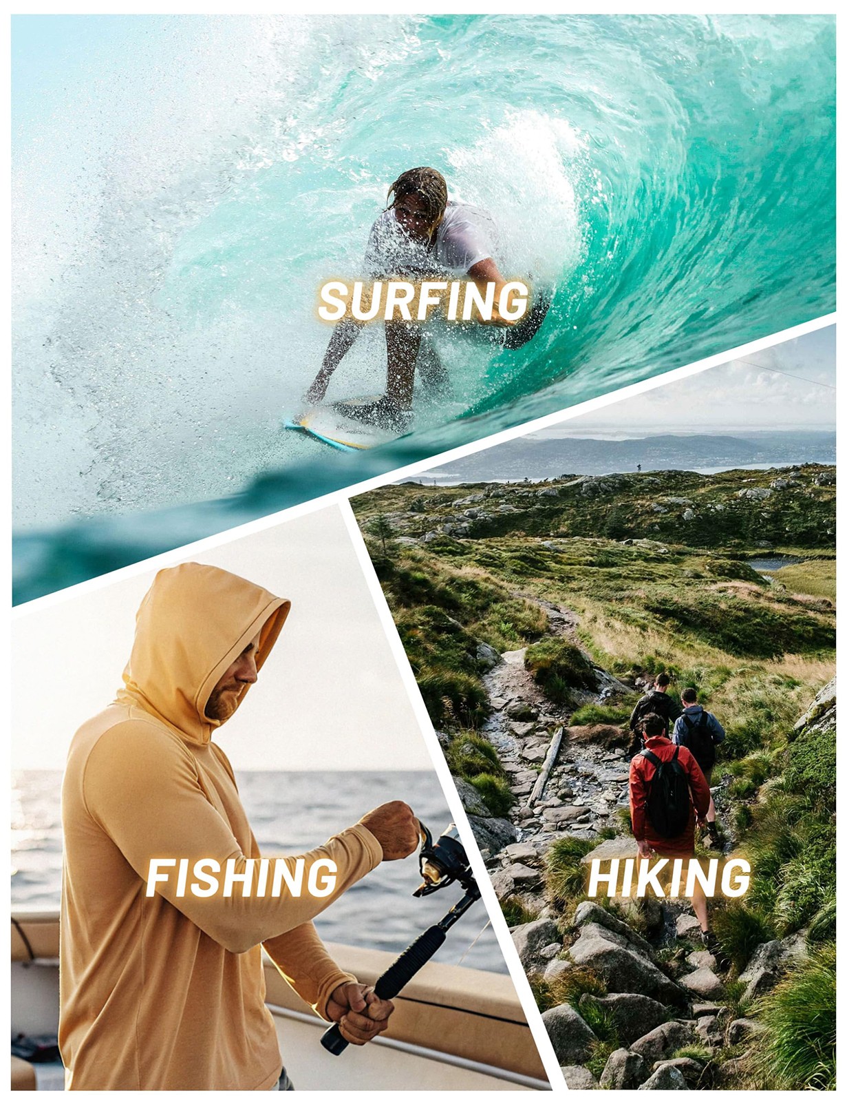 UPF50+ Mens Sun Block Hoodie Long Sleeve Skin Protection Sun Shirts Fishing Tops