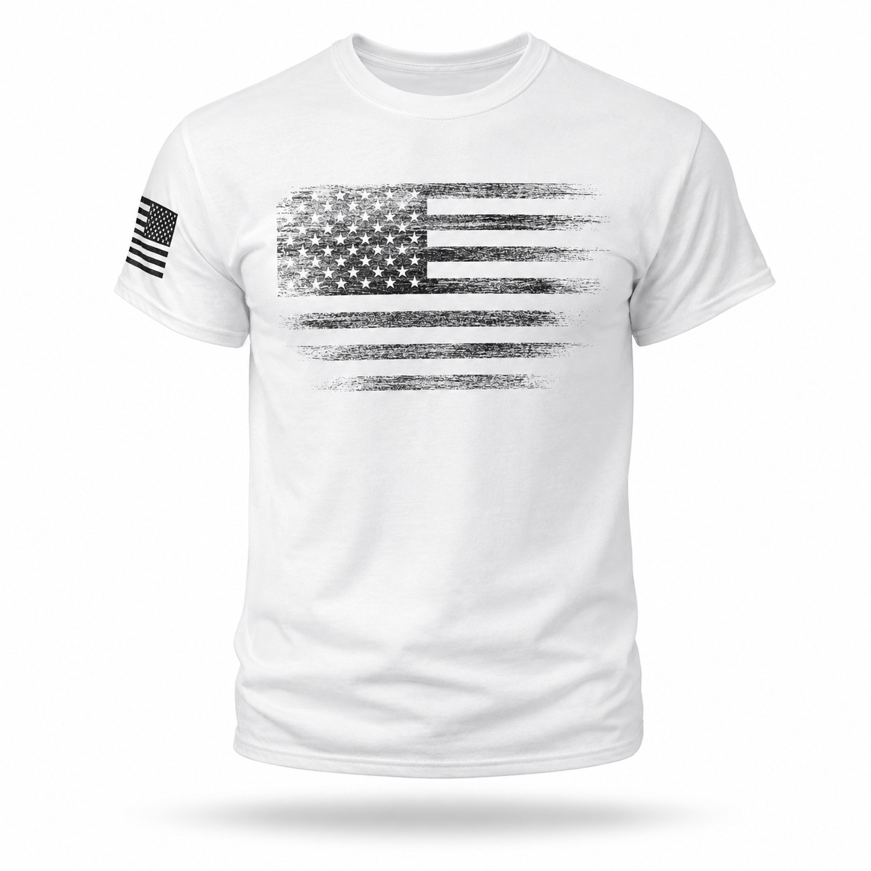 USA Distressed Flag T-Shirt Patriotic American Flag Graphic Tee Men’s S-5XL