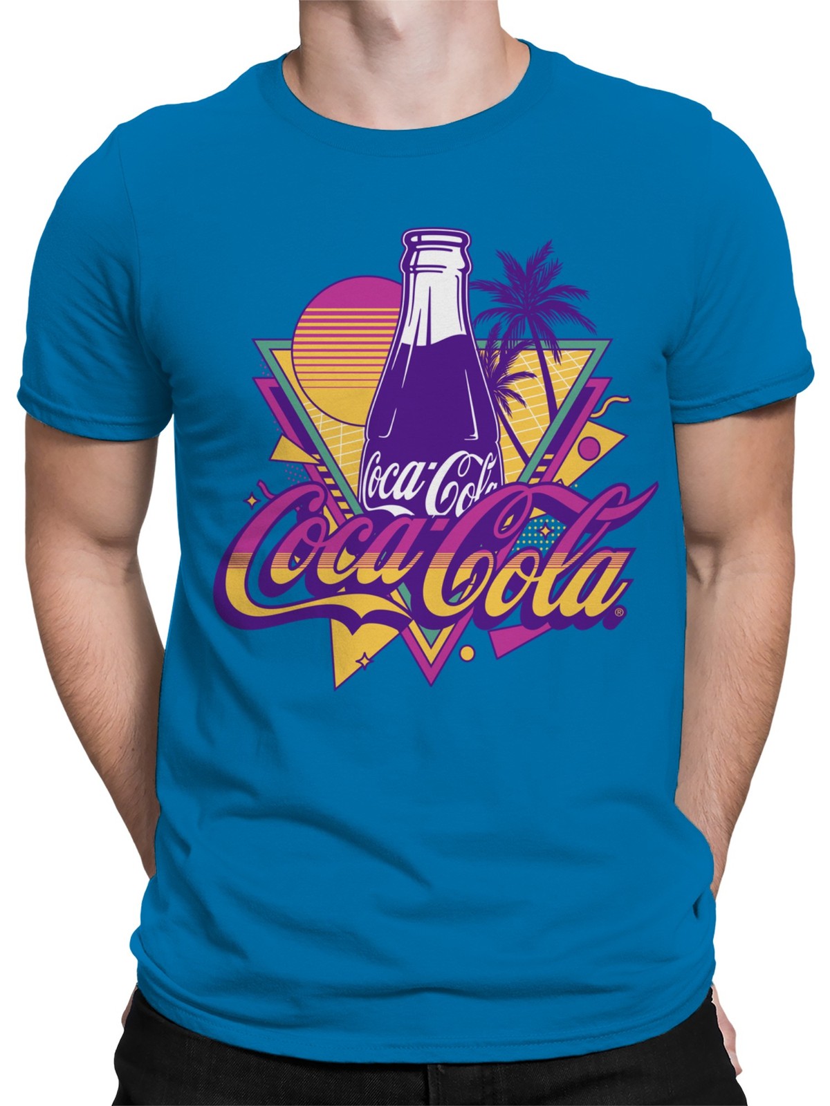 Officially Licensed Coca Cola Retro Coke : Neon Vibes Men’s T-shirt