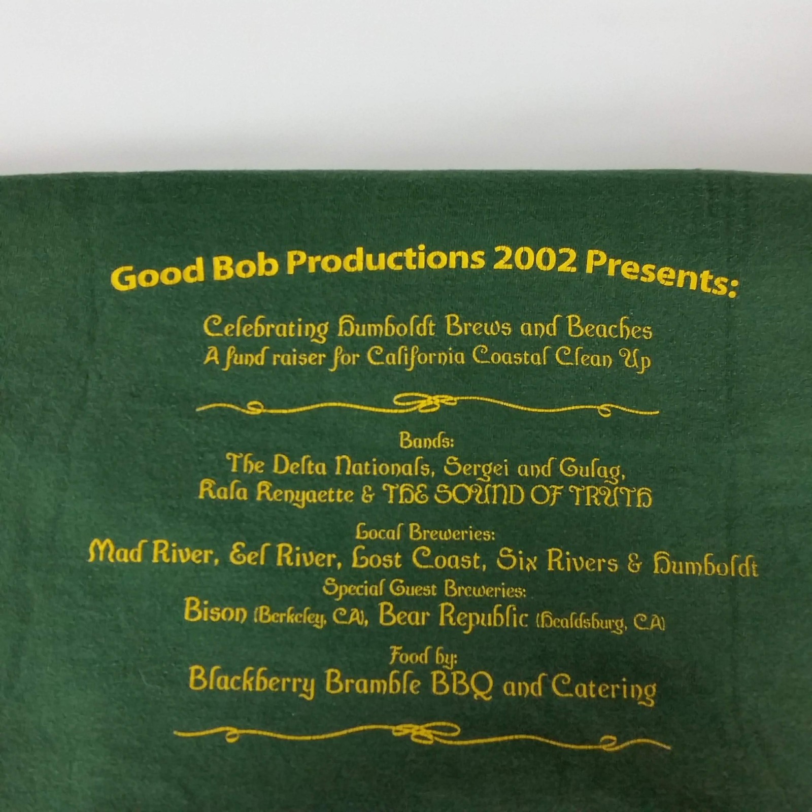 Hoptoberfest 7th Celebrating Humboldt Brews Beaches Tee Shirt Mens XL 2002