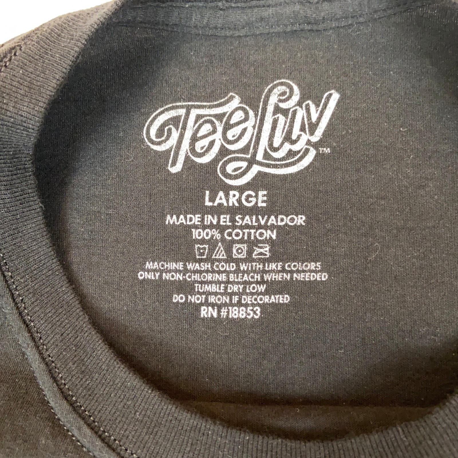 Tee Luv T-Shirt Mens Large Black Danger No Filter Graphic Short Sleeve Cotton