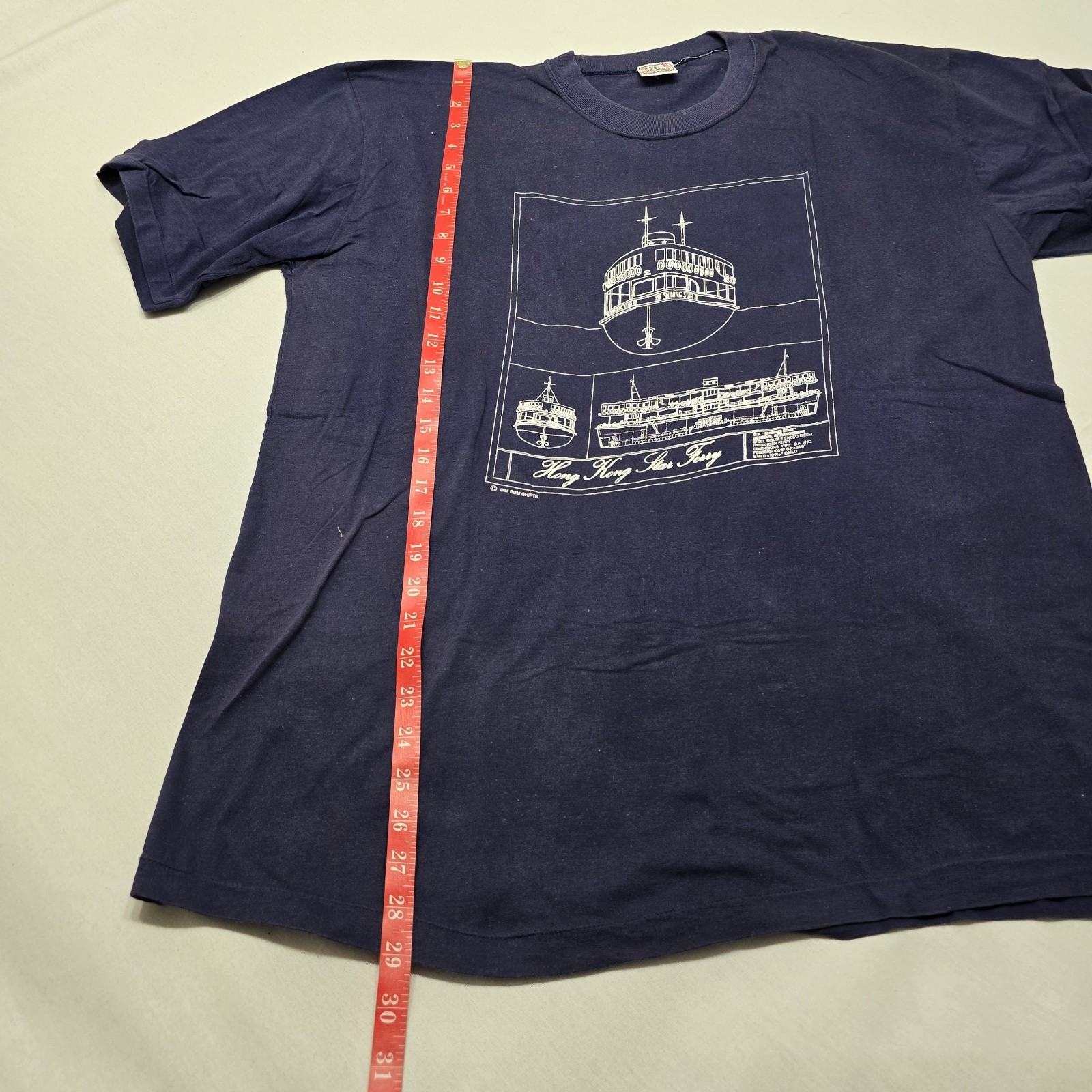 Vintage 80’s Dim Sum Shirts Hong Kong Star Ferry Tshirt Single Stitch Size XL