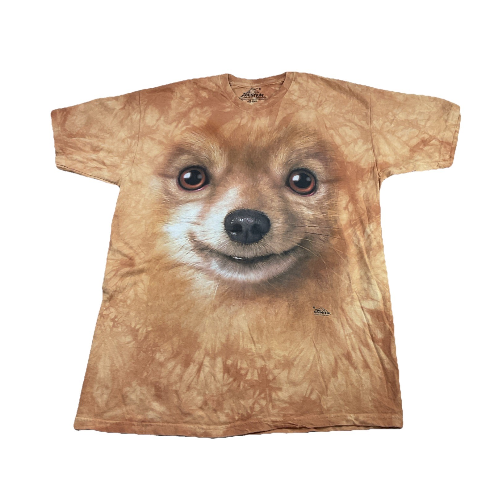 The Mountain Pomeranian Dog T-Shirt Sz XL AOP Y2K Tie Dye Vincent Hie USA