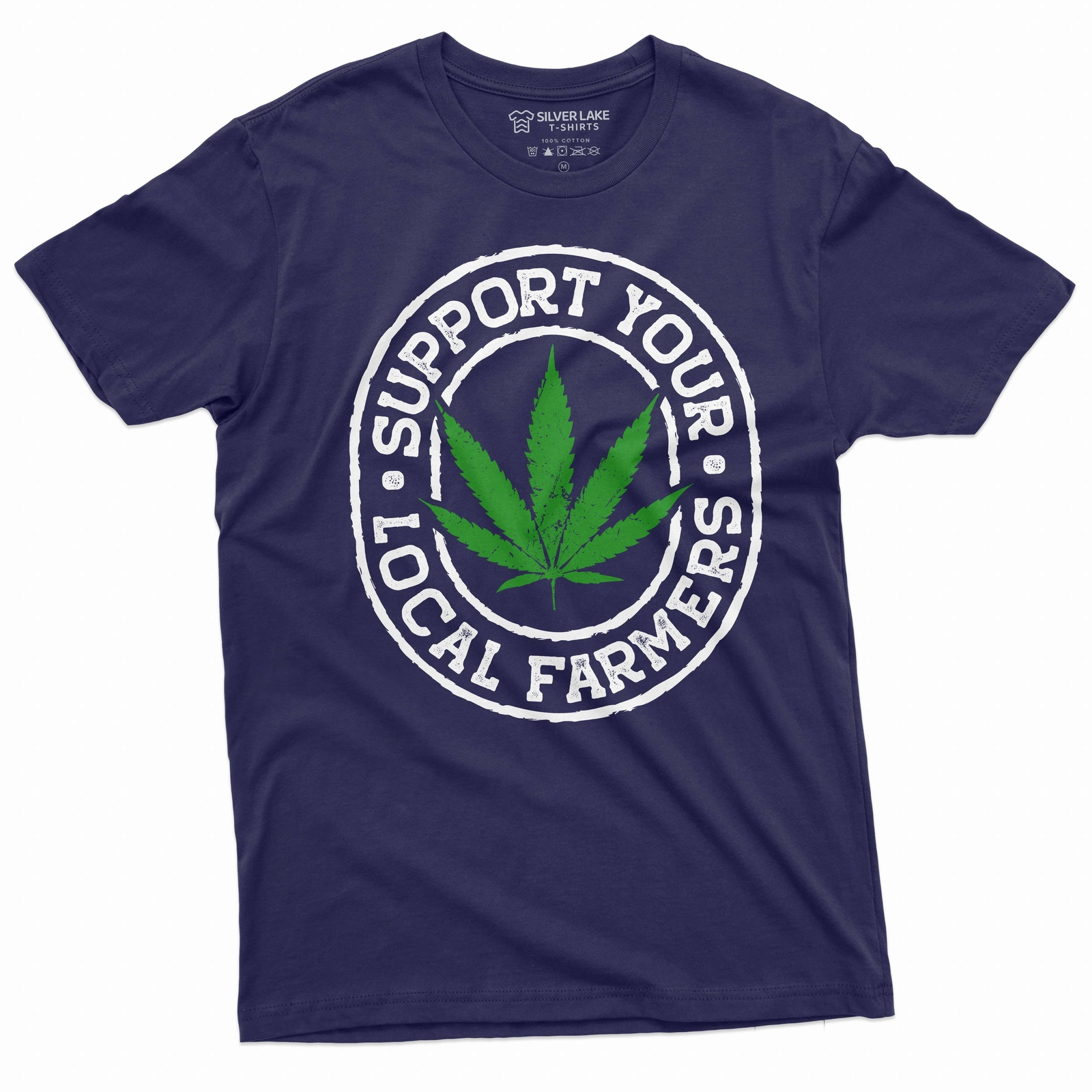 Men’s Marijuana Cannabis day 420 T-shirt Support your local farmer weed tee