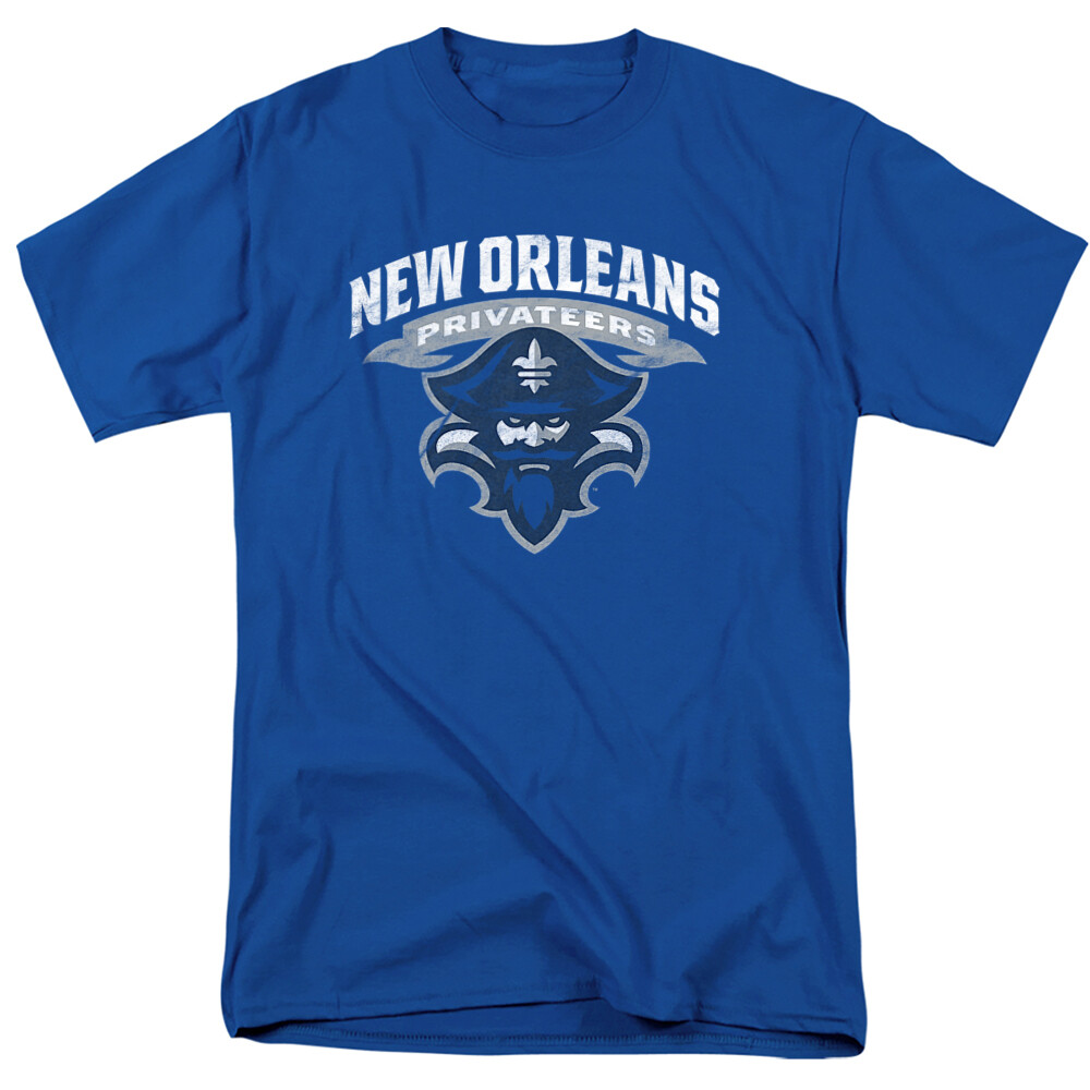 The University of New Orleans Adult T-Shirt Primary Logo, Royal Blue, S-5XL