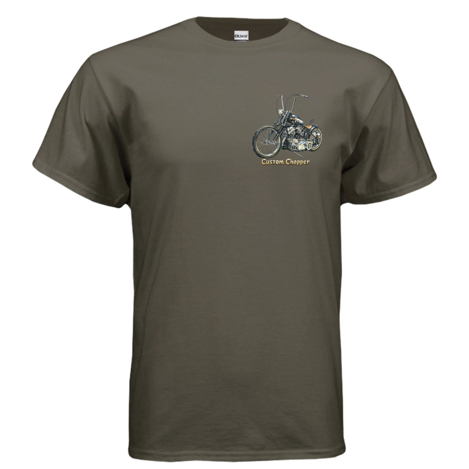 Custom Chopper 3 Vintage Motorcycle Art T-Shirt An Old Man’s Art