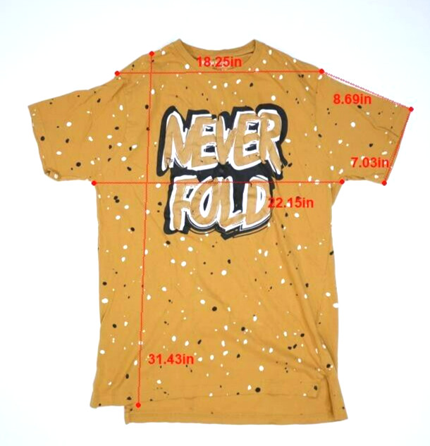 Evolution in Design Never Fold Poker Orange Gold Spoted SS T-Shirt Mens 3XL