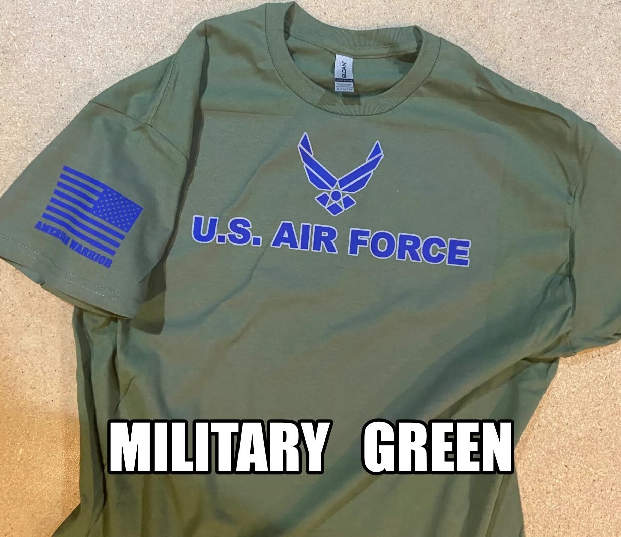 Air Force military T-shirt Blue and Gray Military Shirt 114G