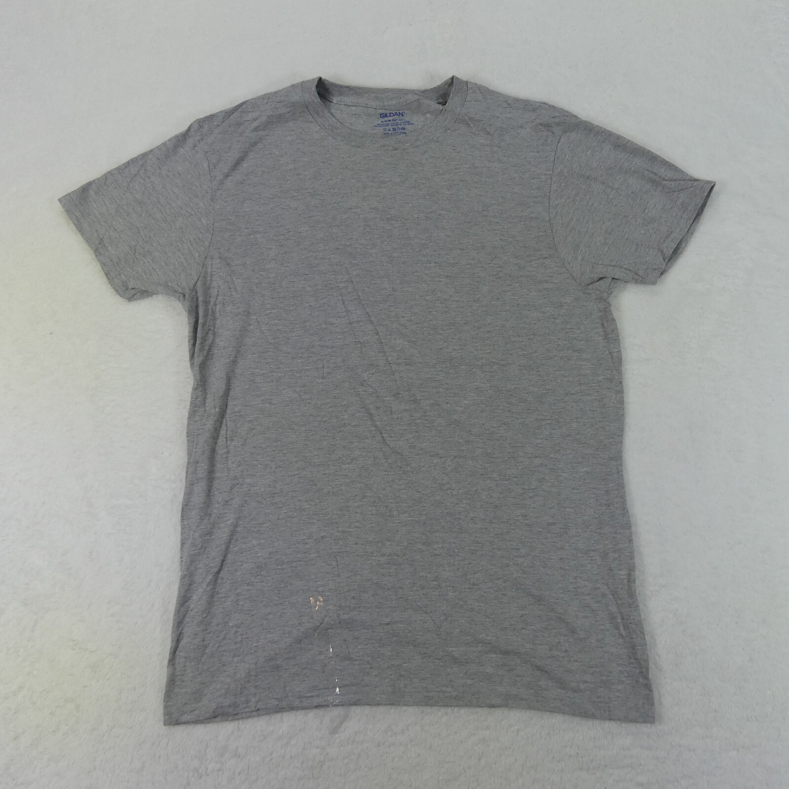 Gildan Shirts Mens Medium 38/40 Black Gray Short Sleeve Cotton Blend Set Of 5