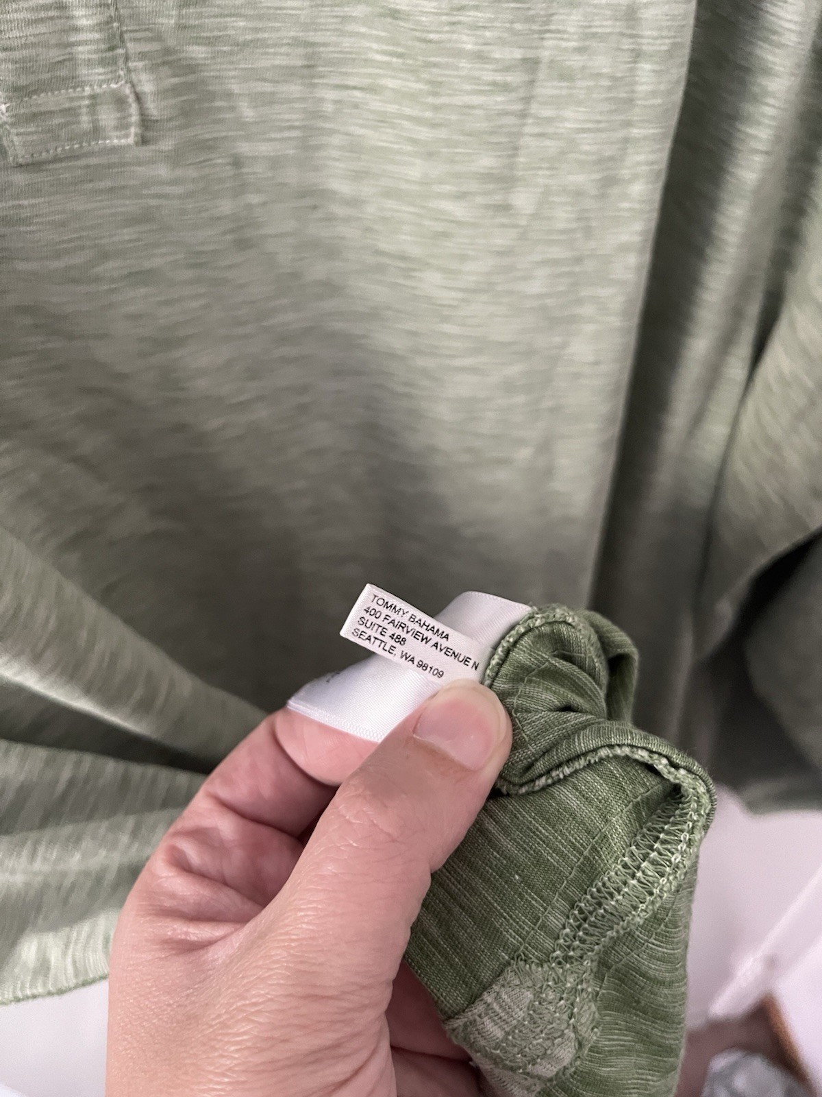 Tommy Bahama Islandzone Heather Green Henley Long Sleeve Space Dye UPF 30 3XLB
