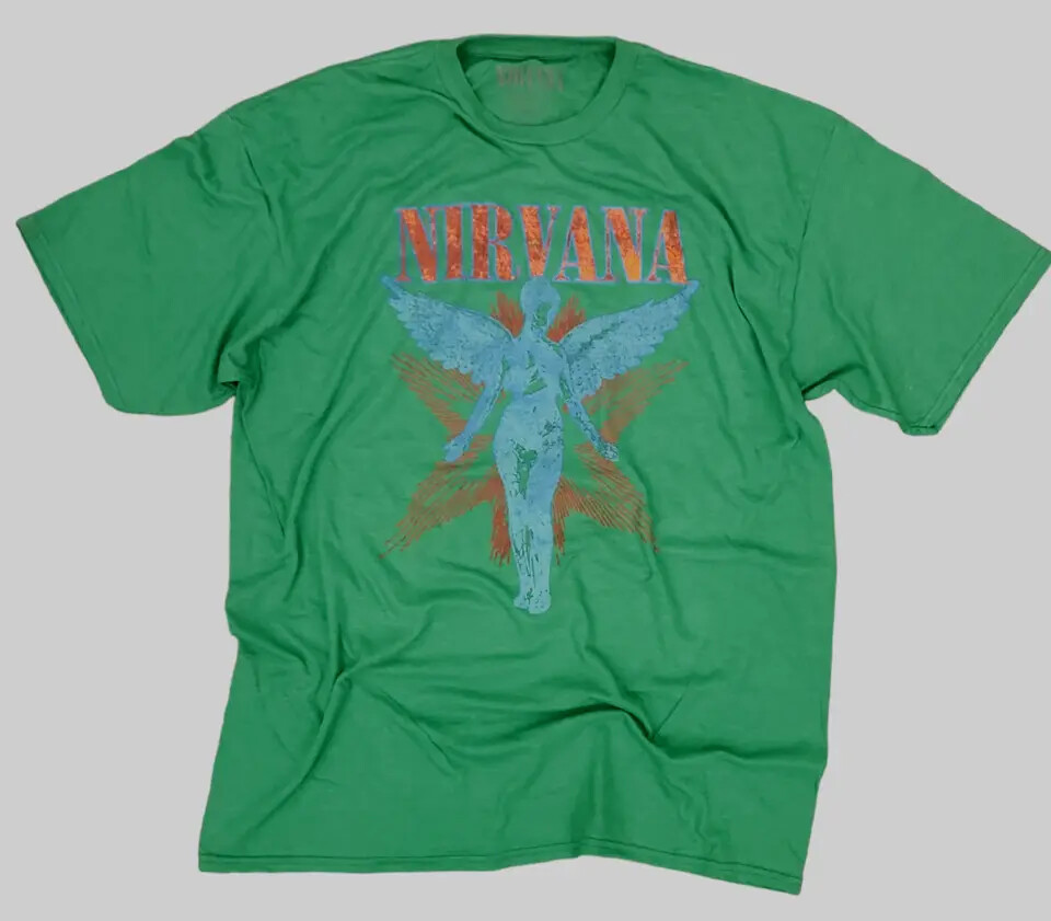 Unisex Adult Music t shirt -NIR-VANA -Heather Gray – music Tees –