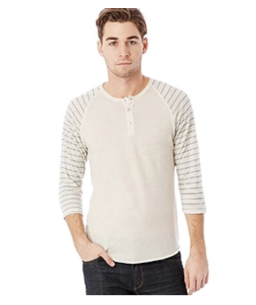 Alternative Henley eco jersey 3/4 sleeve unisex