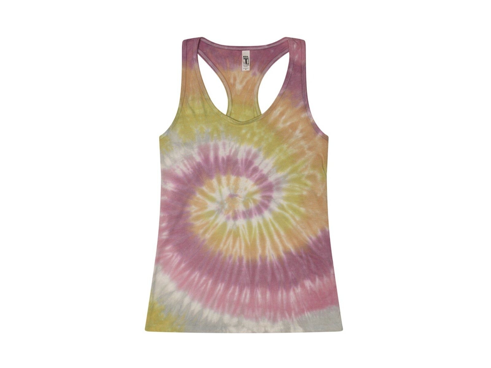 Multi-Color Tie Dye Racerback Tank Top Sleeveless T-Shirt Adult XS -XXL Cotton