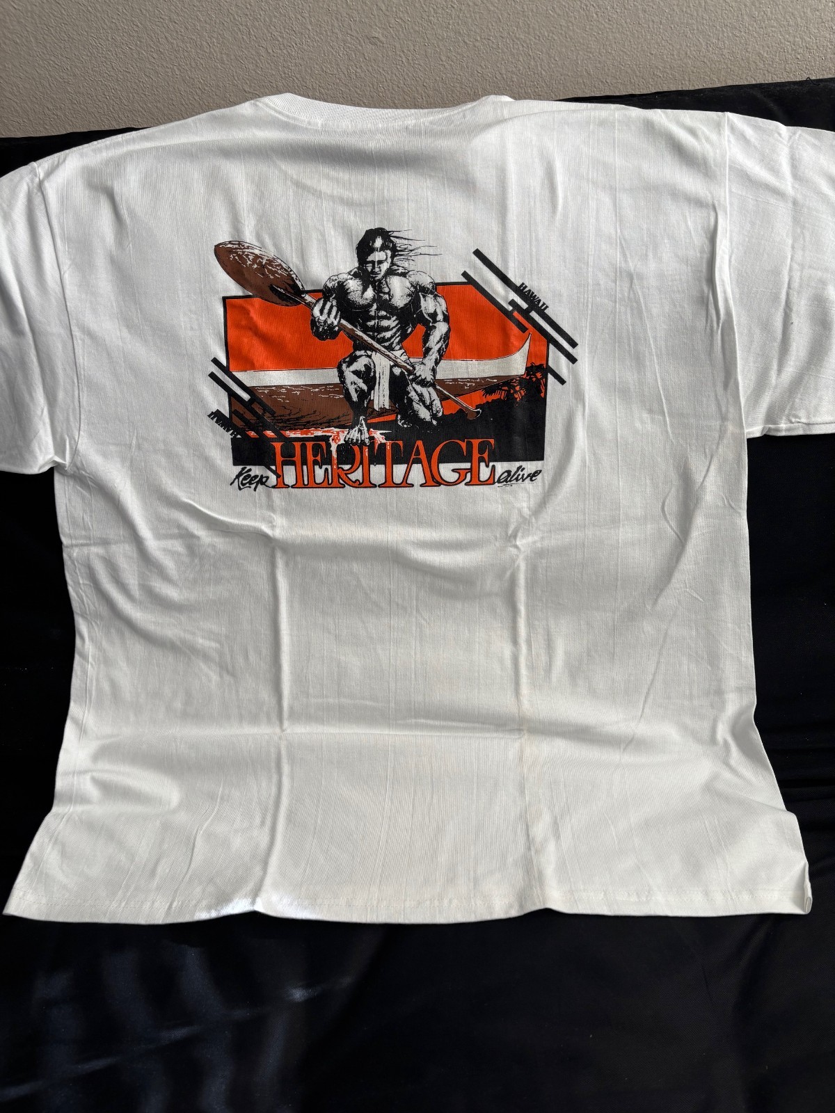 NEW- CANOE PADDLER “HERITAGE” SCREEN PRINTED 100%COTTON XLARGE