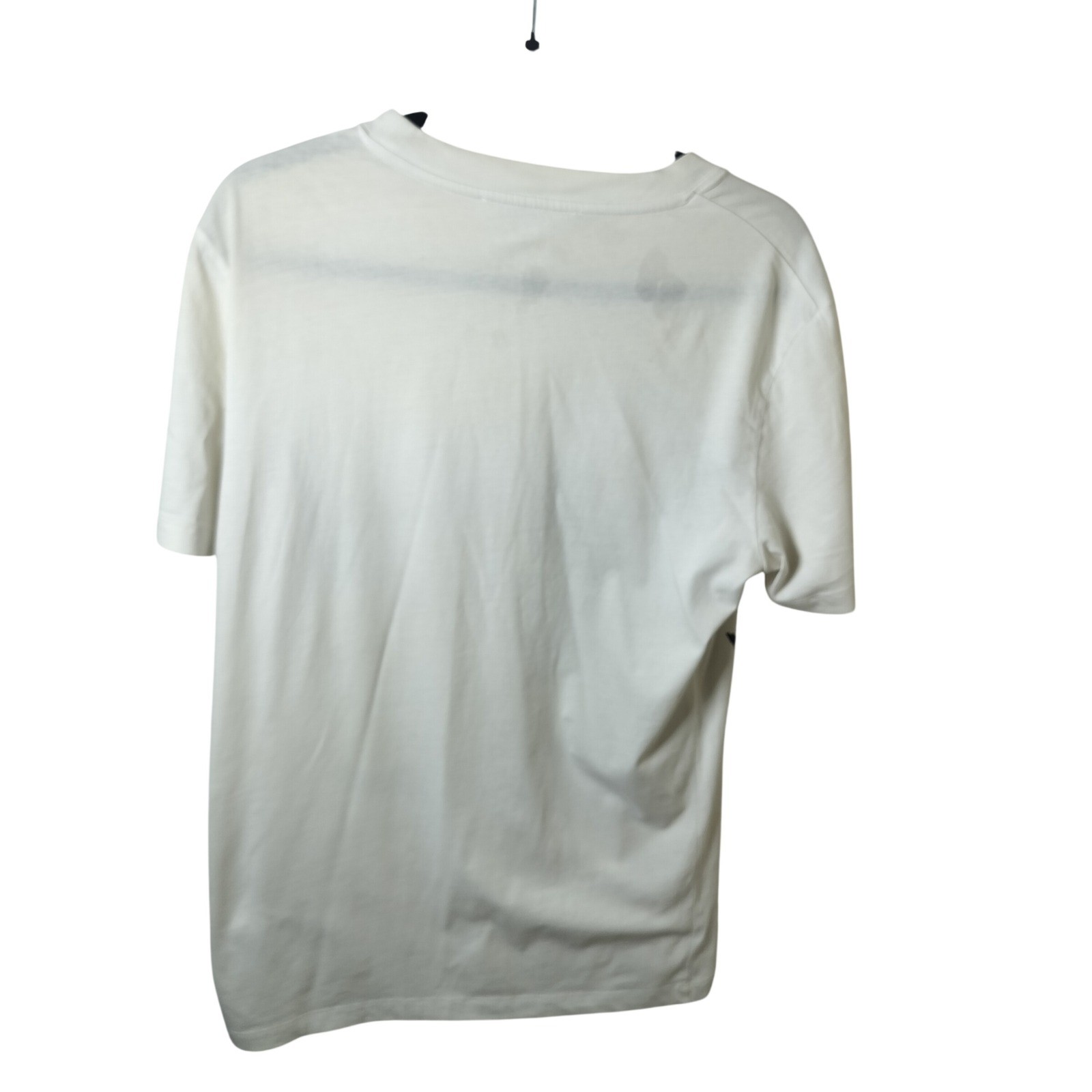 McQ Alexander McQueen Mens Abstract Graphic Print T-Shirt White Cream Large