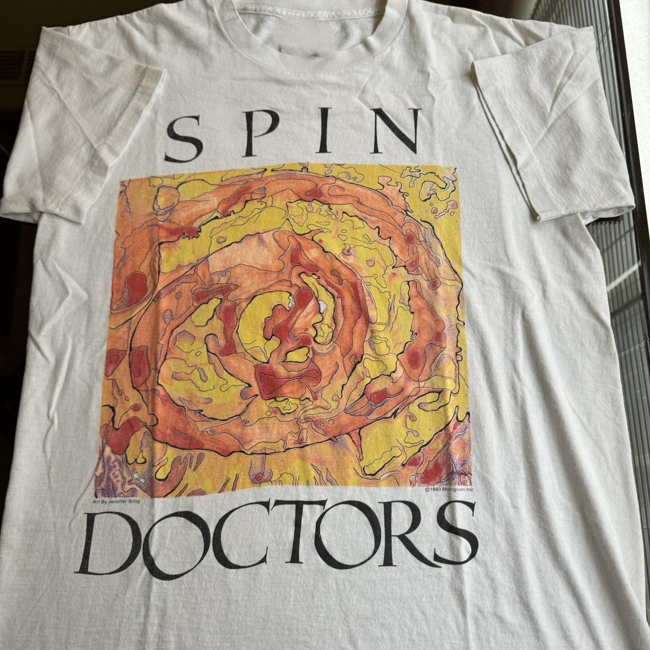 Vintage 90s American Band Spin Doctors Band White All Size T-Shirt HH106