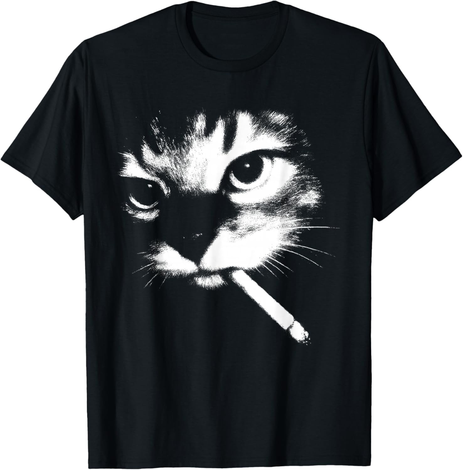 Smoking Cat Meme Funny Cigarette Kitty Gen Z T-Shirt unisex Tee