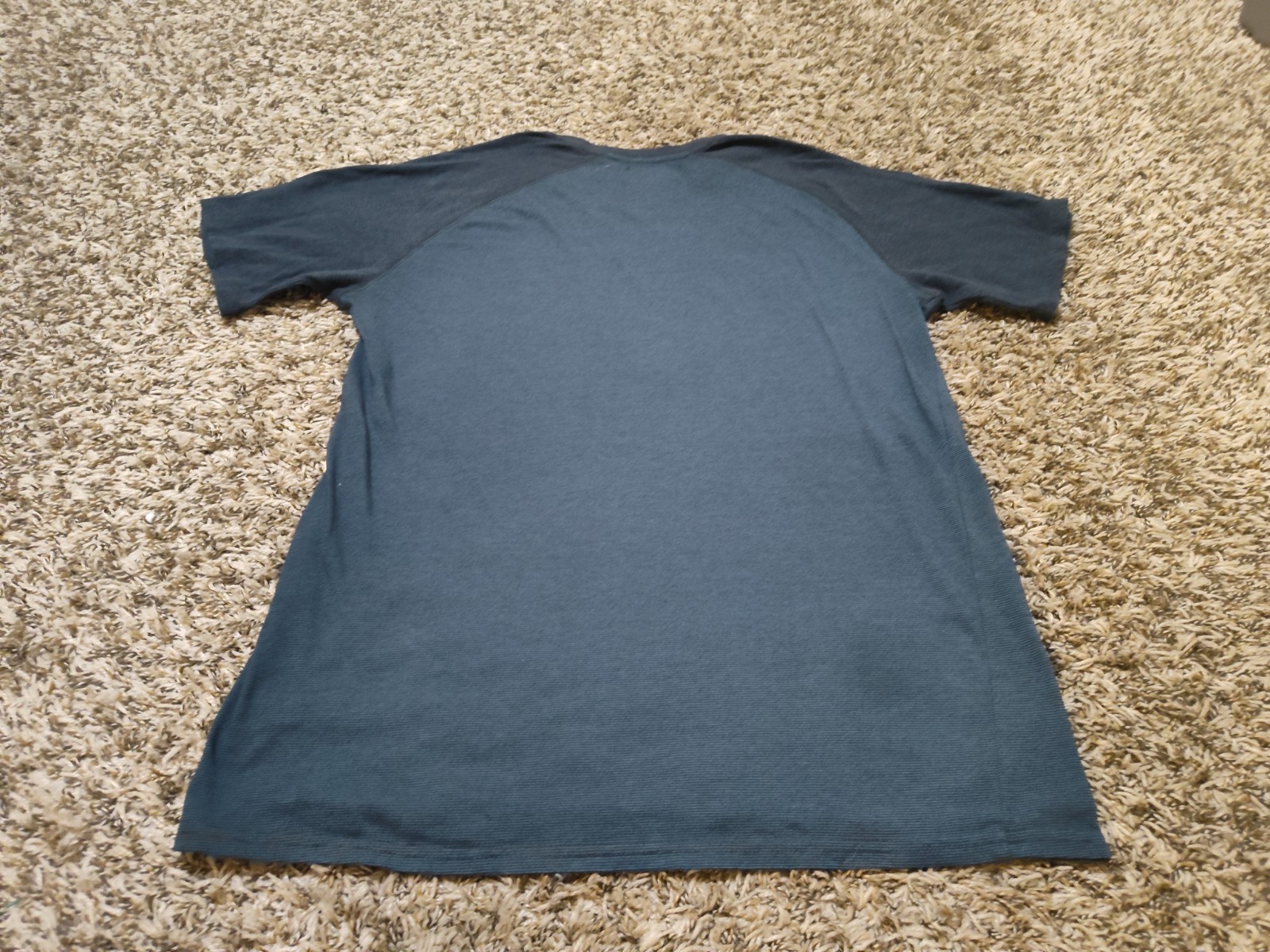 Hurley T Shirt Mens XL Blue Striped Short Sleeve Crewneck Pullover Cotton Poly