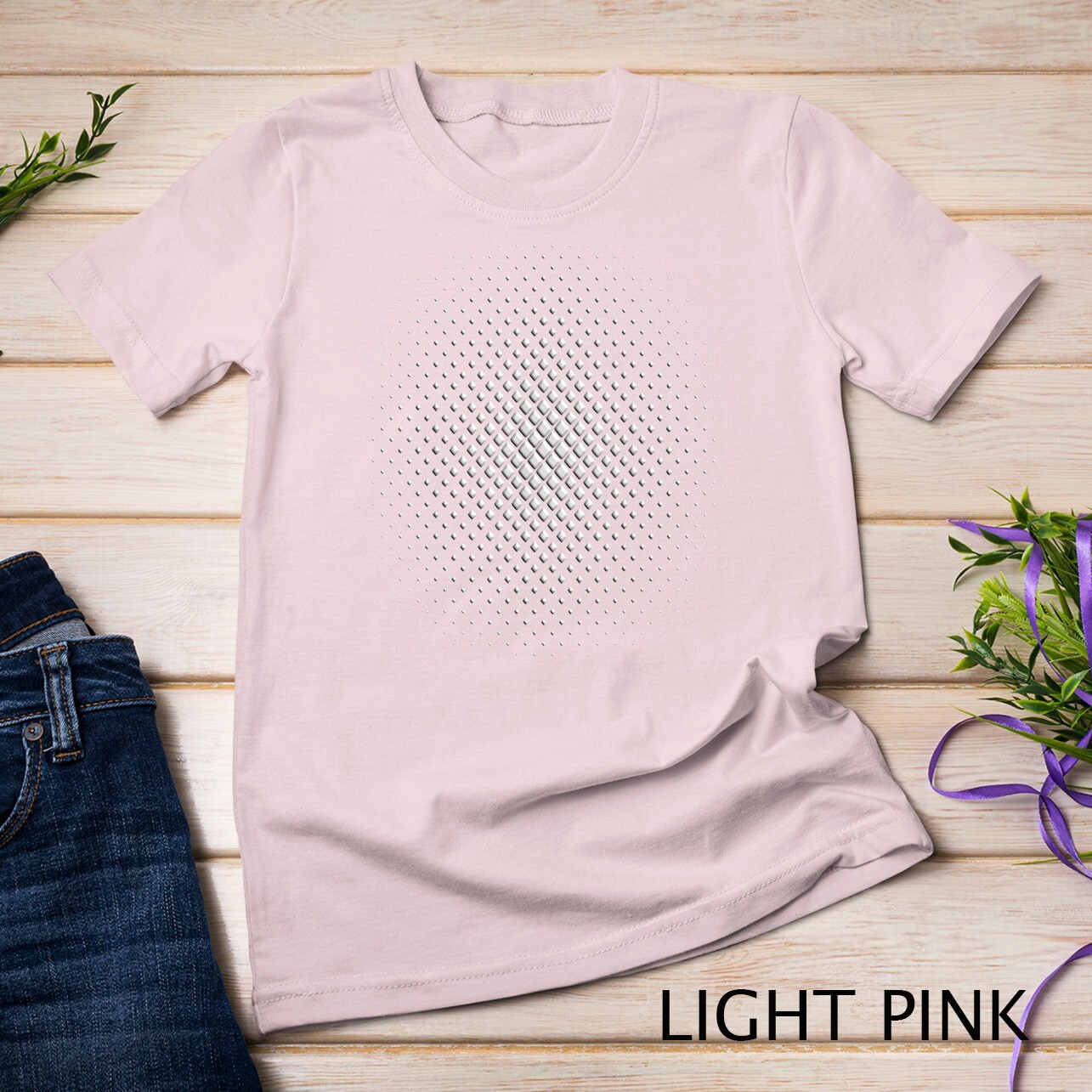 Geometric abstract halftone dots gradient pattern design. T-Shirt Unisex T-shirt