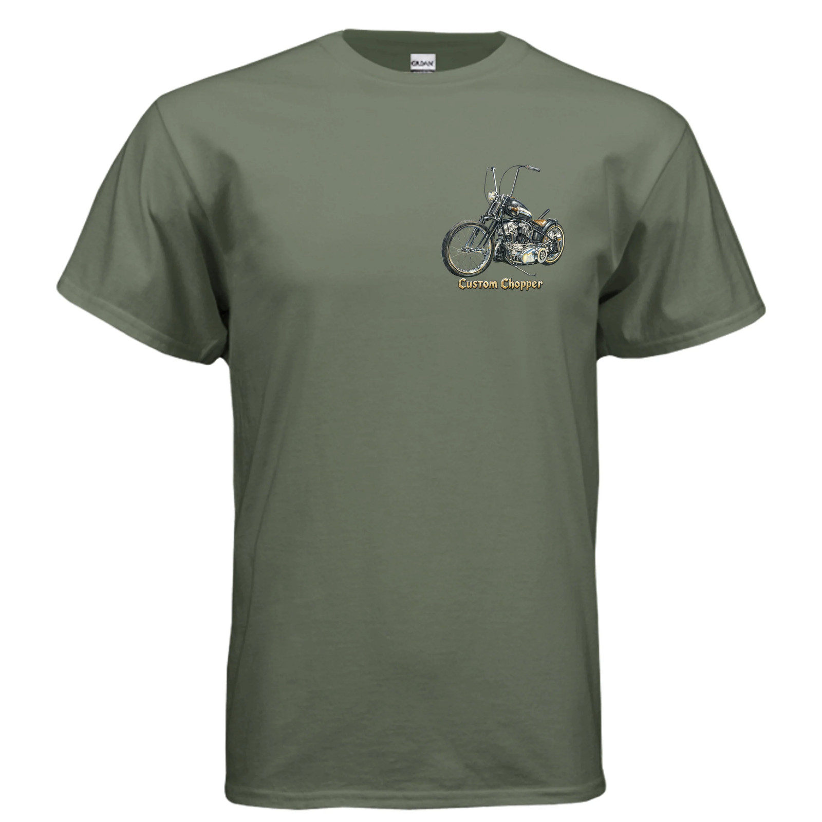 Custom Chopper 3 Vintage Motorcycle Art T-Shirt An Old Man’s Art
